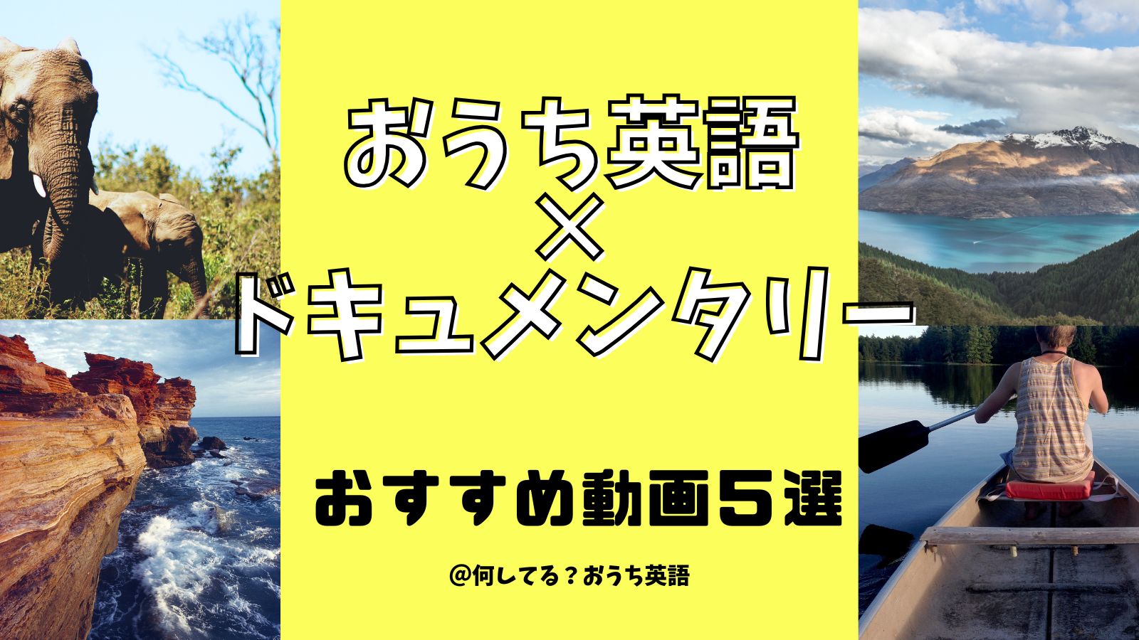 おうち英語×ドキュメンタリーおすすめ動画5選のタイトルとドキュメンタリーをイメージした写真